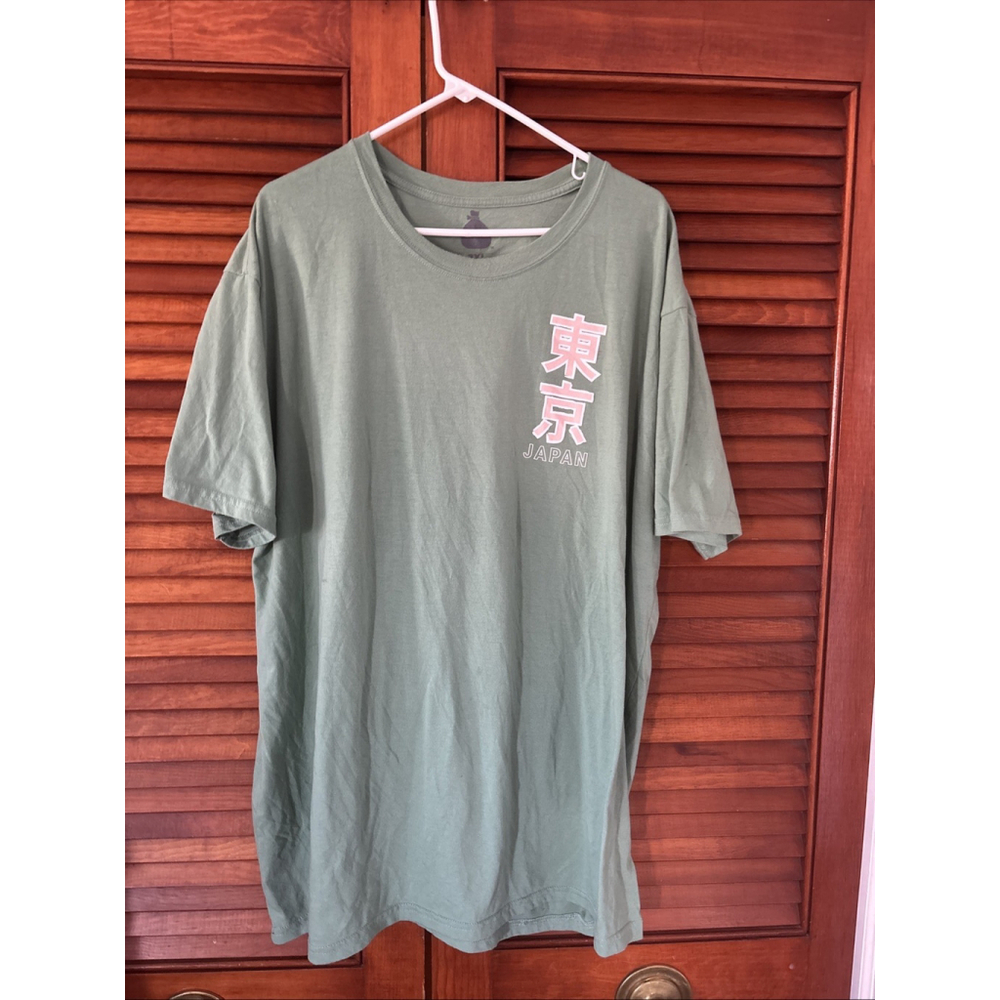 Launder Japan Cherry Blossom Kawaii Green T-Shirt Men's 3XL